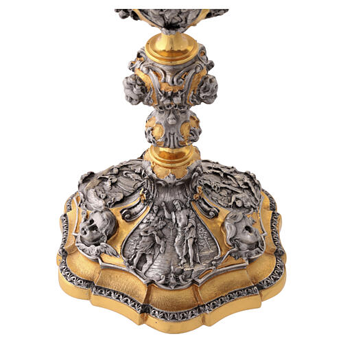 Cáliz Vida de Cristo copa de plata acabado oro 25 cm 9