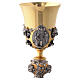 Cáliz Vida de Cristo copa de plata acabado oro 25 cm s2