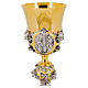 Church Chalice Life of Christ silver cup gold silver finish 25 cm s2