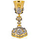 Church Chalice Life of Christ silver cup gold silver finish 25 cm s3