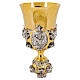 Church Chalice Life of Christ silver cup gold silver finish 25 cm s6