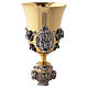 Chalice Life of Christ silver cup with gold and silver finish, 25 cm s8