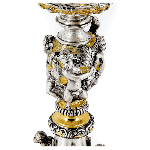 Baroque Chalice Christ Mary and Evangelists h 25 cm 7