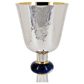 Gothic chalice with silver cup, silver-plated brass, h 8 in