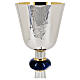 Gothic chalice with silver cup, silver-plated brass, h 8 in s2