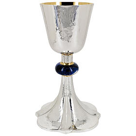 Calice stile gotico coppa argento finitura argentata h 20 cm