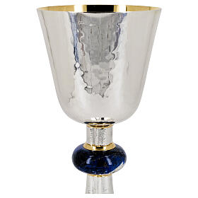 Calice stile gotico coppa argento finitura argentata h 20 cm
