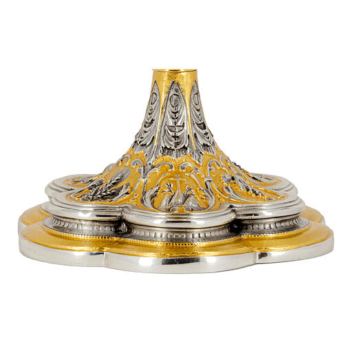 Cáliz uva y espigas copa alpaca acabado oro plata h 27 cm 4