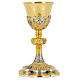 Grapes and ears chalice nickel silver gold silver finish h. 27cm s1