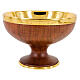 Chalice and bowl paten, walnut and gold plated brass s3
