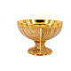 Chalice and bowl paten, olivewood and gold plated brass s3