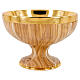 Olive chalice and ciborium bowl with golden finish s4