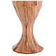 Large olivewood chalice, twelve-sided twisted body, gold plating, h 8 in s2
