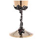 Set of chalice and ciborium, braided vine with grapes and red rhinestones s6