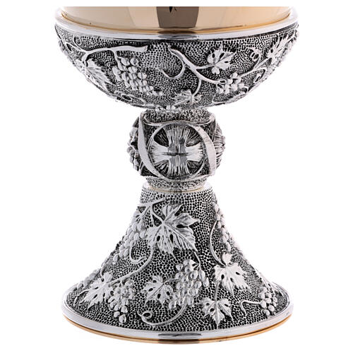 Copón decorado racimos de uva hojas vid latón 4