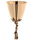 Set of chalice and ciborium, burnished gold vine pattern, brass s3