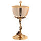 Set of chalice and ciborium, burnished gold vine pattern, brass s9