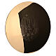 Patena incisione pellicano Molina ottone dorato 14 cm s4