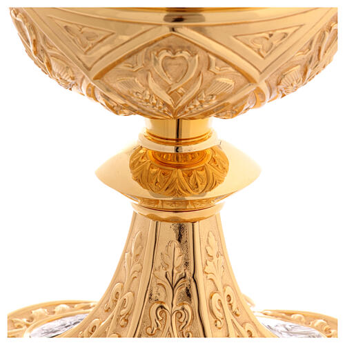 Molina ciborium with silver-plated medallions of the Sacred Heart and Holy Family, gold plated brass 11