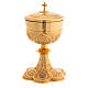 Molina ciborium with silver-plated medallions of the Sacred Heart and Holy Family, gold plated brass s2