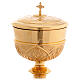 Molina ciborium with silver-plated medallions of the Sacred Heart and Holy Family, gold plated brass s4