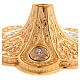 Copón Molina medallones plata Sagrado Corazón Sagrada Familia latón dorado s14