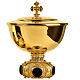 Molina chalice ciborium and paten with onyx node and enamelled medallions, 925 silver cup s5