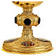 Molina chalice ciborium and paten with onyx node and enamelled medallions, 925 silver cup s7