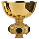 Molina chalice ciborium and paten with onyx node and enamelled medallions, 925 silver s4