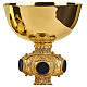 Chalice paten ciborium solid silver onyx knot Molina enamel medallions s4