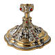 Chalice with four scenes in two-tone baroque brass s3