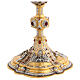 Chalice with four scenes in two-tone baroque brass s3