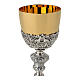 Chalice with floral pattern, bicoloured brass s2