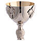 Chalice, ciborium and paten with embossed vines, silver-plated brass s3