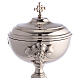 Chalice, ciborium and paten with embossed vines, silver-plated brass s6