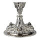 Baroque chalice with angels, bicoloured brass s3