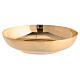 Minimalist chalice, ciborium and bowl paten of gold plated brass s6