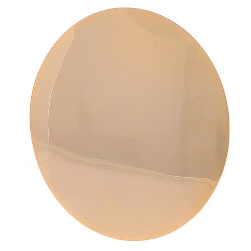 Calice pisside patena offertoriale ottone dorato minimal 8