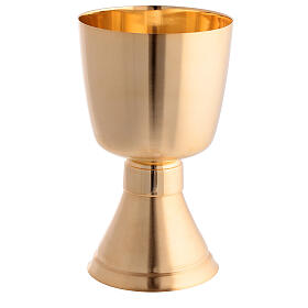 Minimal gilded brass paten bowl plate chalice pyx