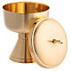 Minimal gilded brass paten bowl plate chalice pyx s5