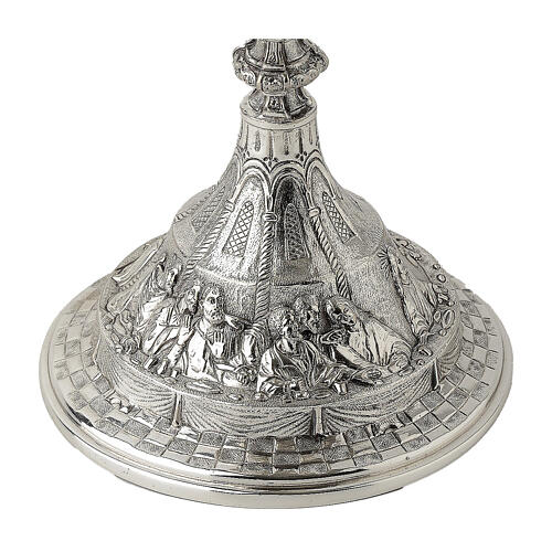 Calice uva spighe Ultima Cena ottone stile barocco 3