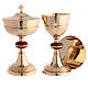 Chalice pyx gilded brass grape knot matte burgundy s1