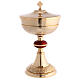 Chalice pyx gilded brass grape knot matte burgundy s6