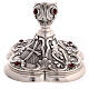 Chalice Resurrection of Christ with zircons h 21 cm silver-plated s3