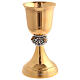 Calice pisside nodo argento rose dorate ottone fin. 24k s2
