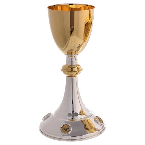 Jubilee 2025 chalice and ciborium, official logo, silver-plated golden brass 2