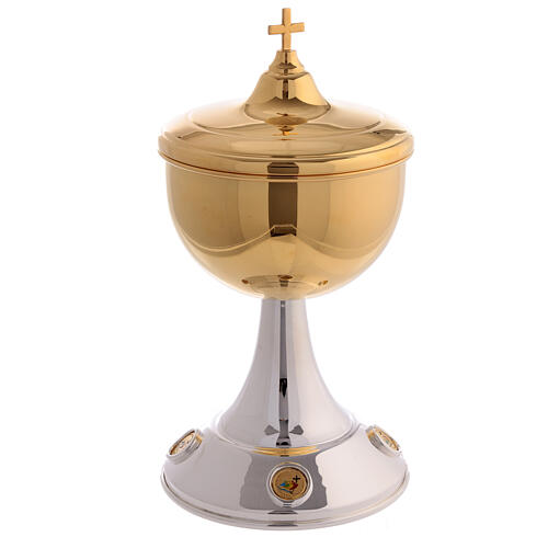 Jubilee 2025 chalice and ciborium, official logo, silver-plated golden brass 6