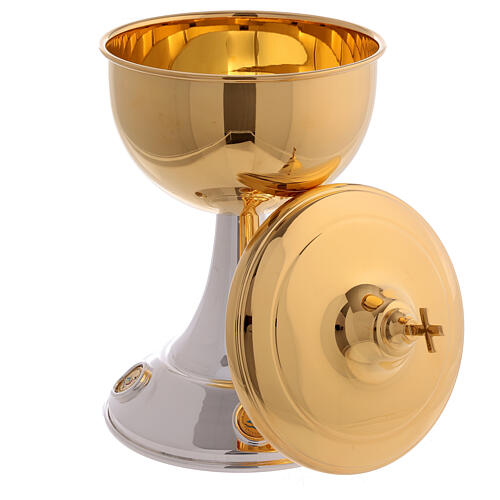 Jubilee 2025 chalice and ciborium, official logo, silver-plated golden brass 7