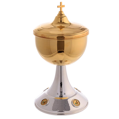 Jubilee 2025 chalice and ciborium, official logo, silver-plated golden brass 8