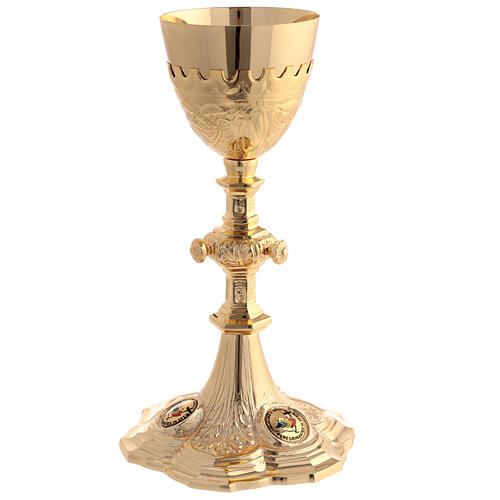 Chalice of Jubilee 2025, gold plated brass, with paten 9